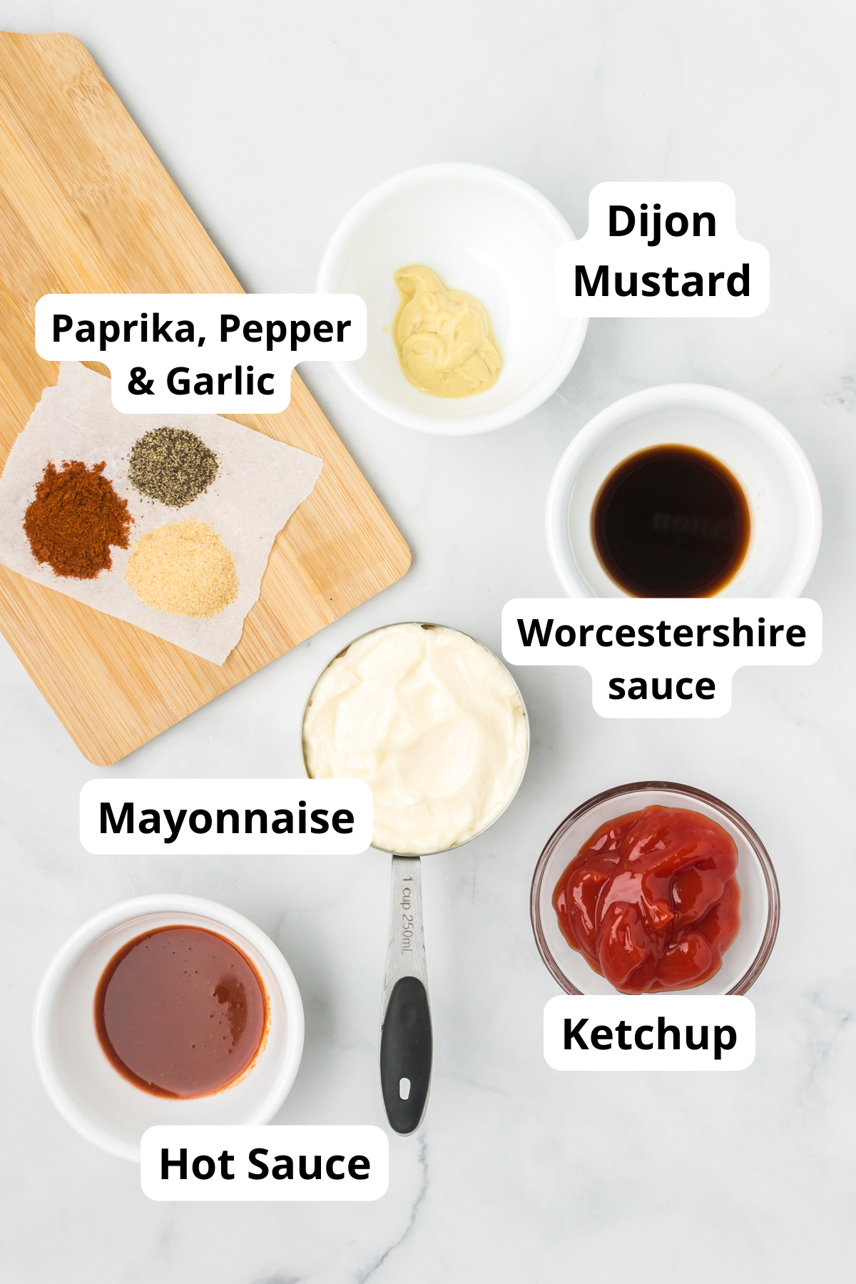 ingredients to make this delicious Comeback sauce