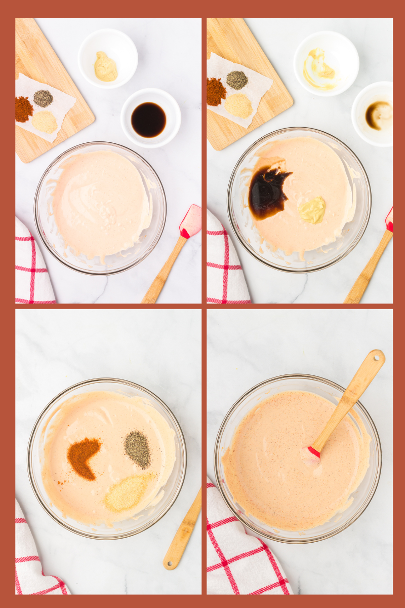 step by step process shots showing how to make Comeback sauce