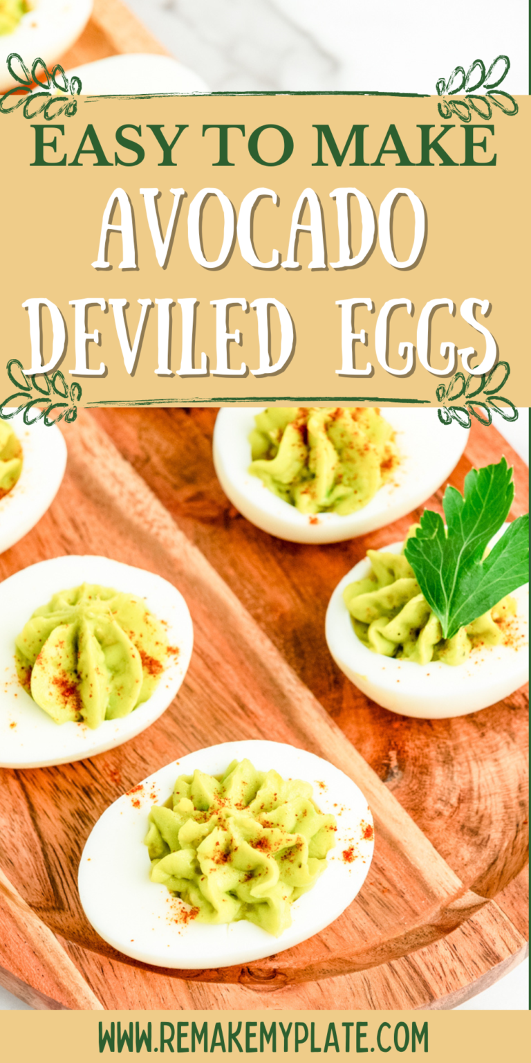Easy Avocado Deviled Eggs Recipe (Guacamole, Keto) - Remake My Plate