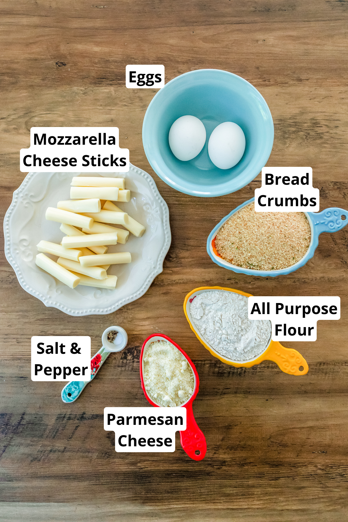 ingredients for air fryer mozzarella sticks