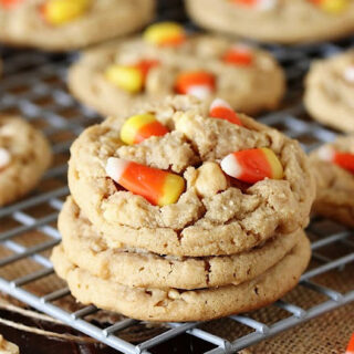 Peanut Butter Candy Corn Cookies on Cooling Rack Image2B1