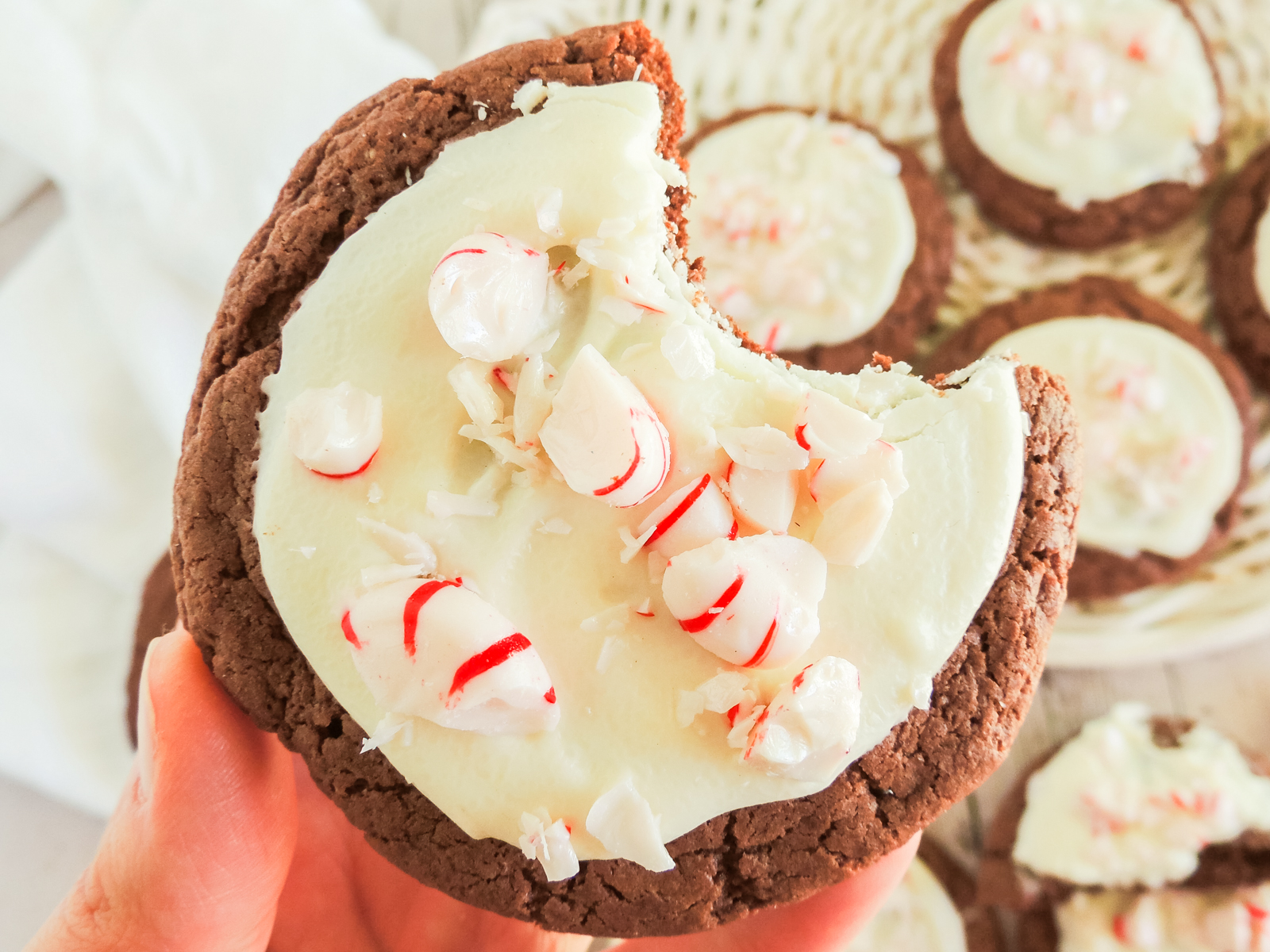 Chocolate Peppermint Cake Mix Cookies