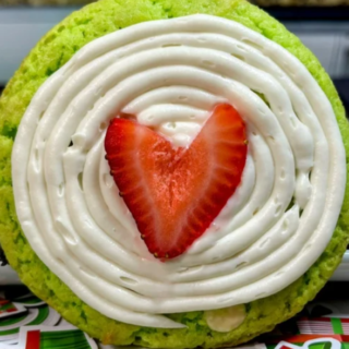 grinch heart cookies