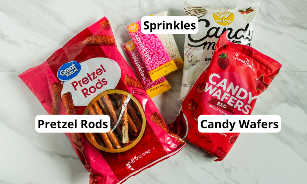 ingredients to make this chocolate covered pretzel recipe