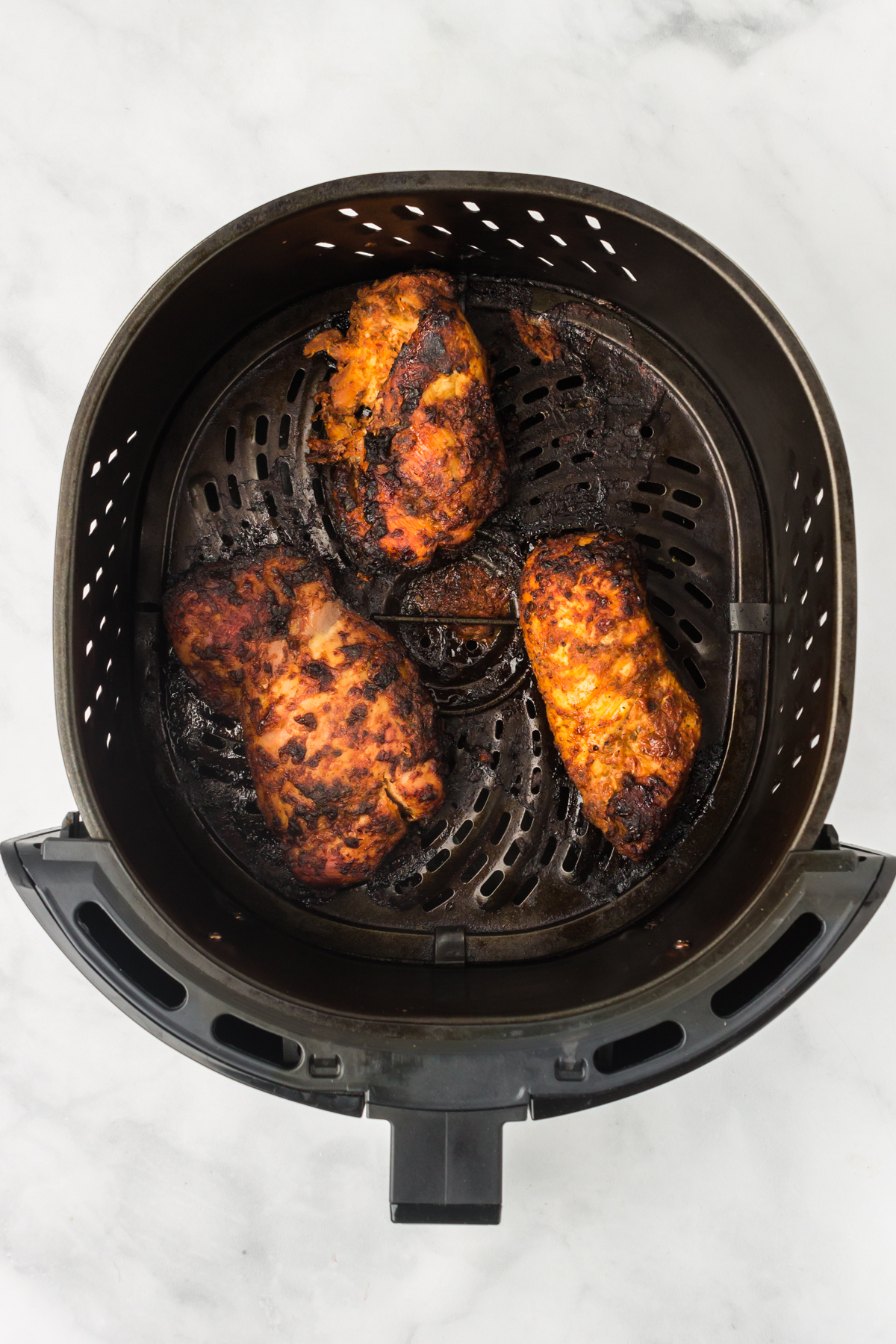 chipotle chicken that has been cooked in the air fryer