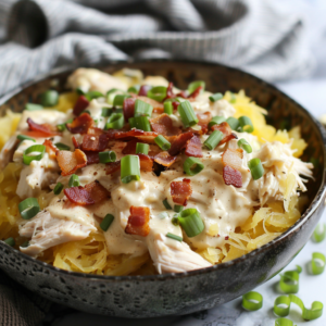 copperpenny13 bowl of creamy chicken ranch over spaghetti squ c2ccc443 a0c2 483b aa3b 12d12d2b0116 3