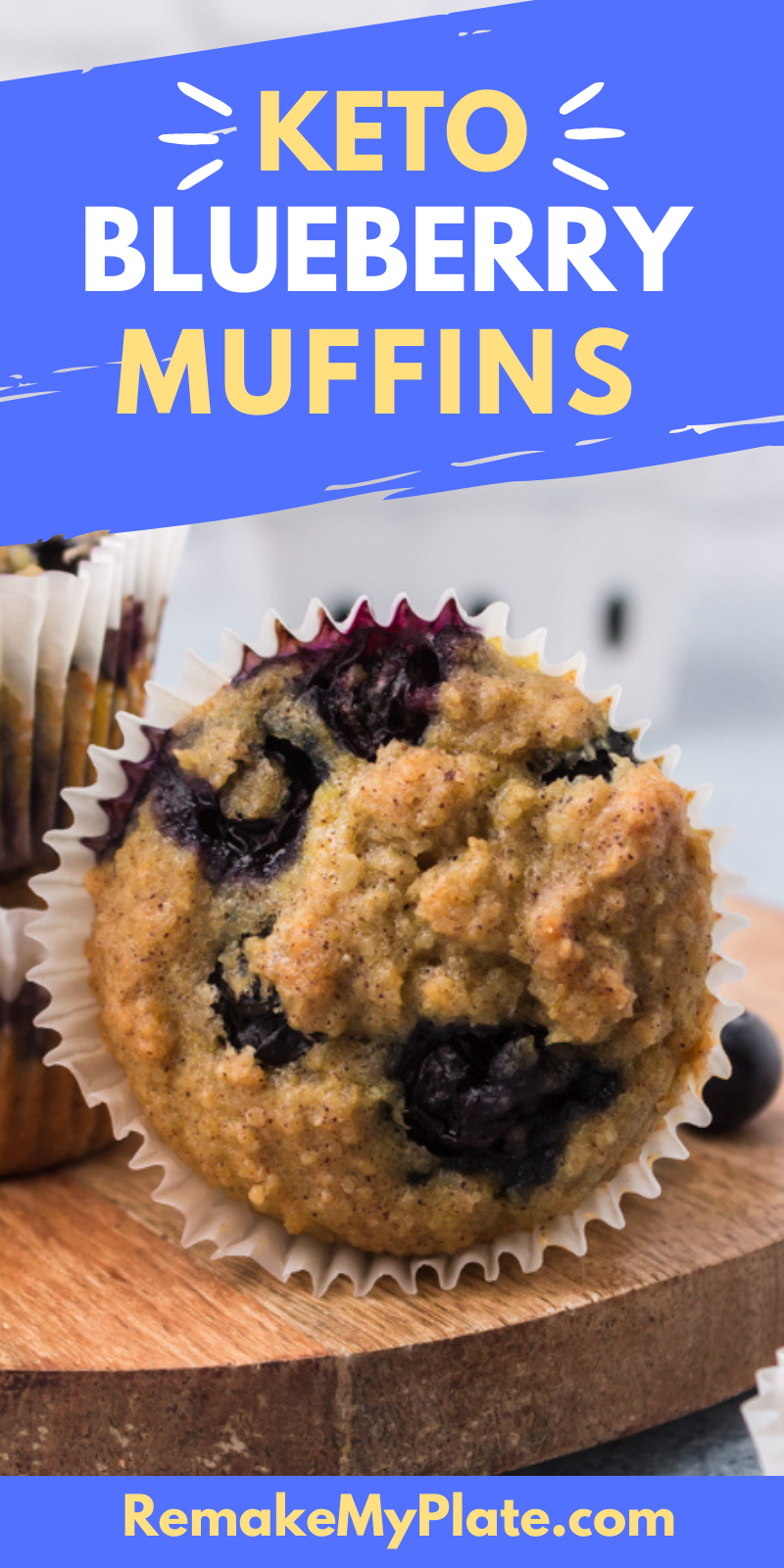 Skip those high carb bakery muffins and whip up a batch of these delicious keto blueberry muffins. They are so easy to make and you'll love having them for a quick perfect grab and go breakfast or as a snack during the day. 