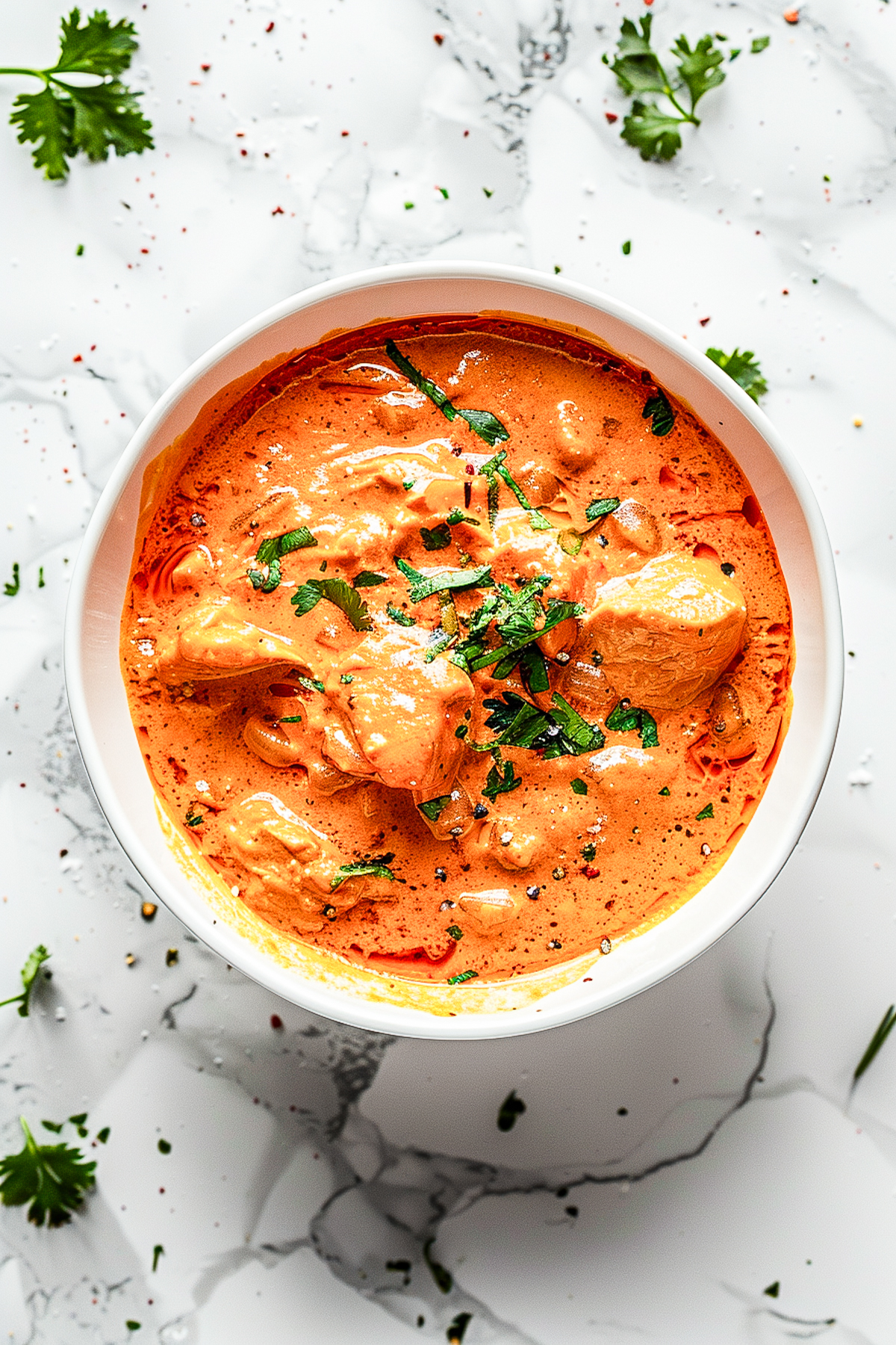 simple ingredients make up this Indian restaurant styled keto butter chicken