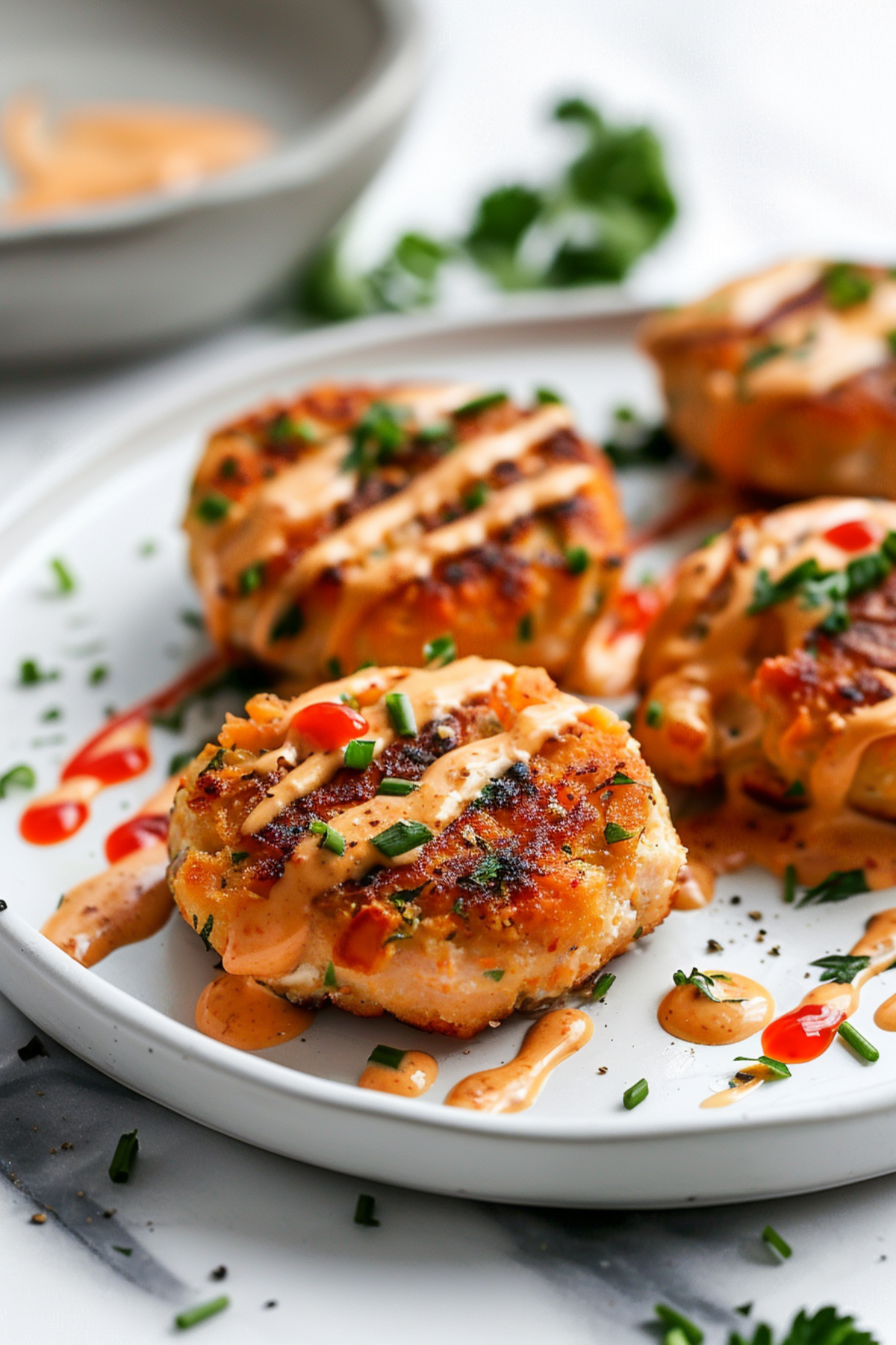 low carb salmon patties on a plate