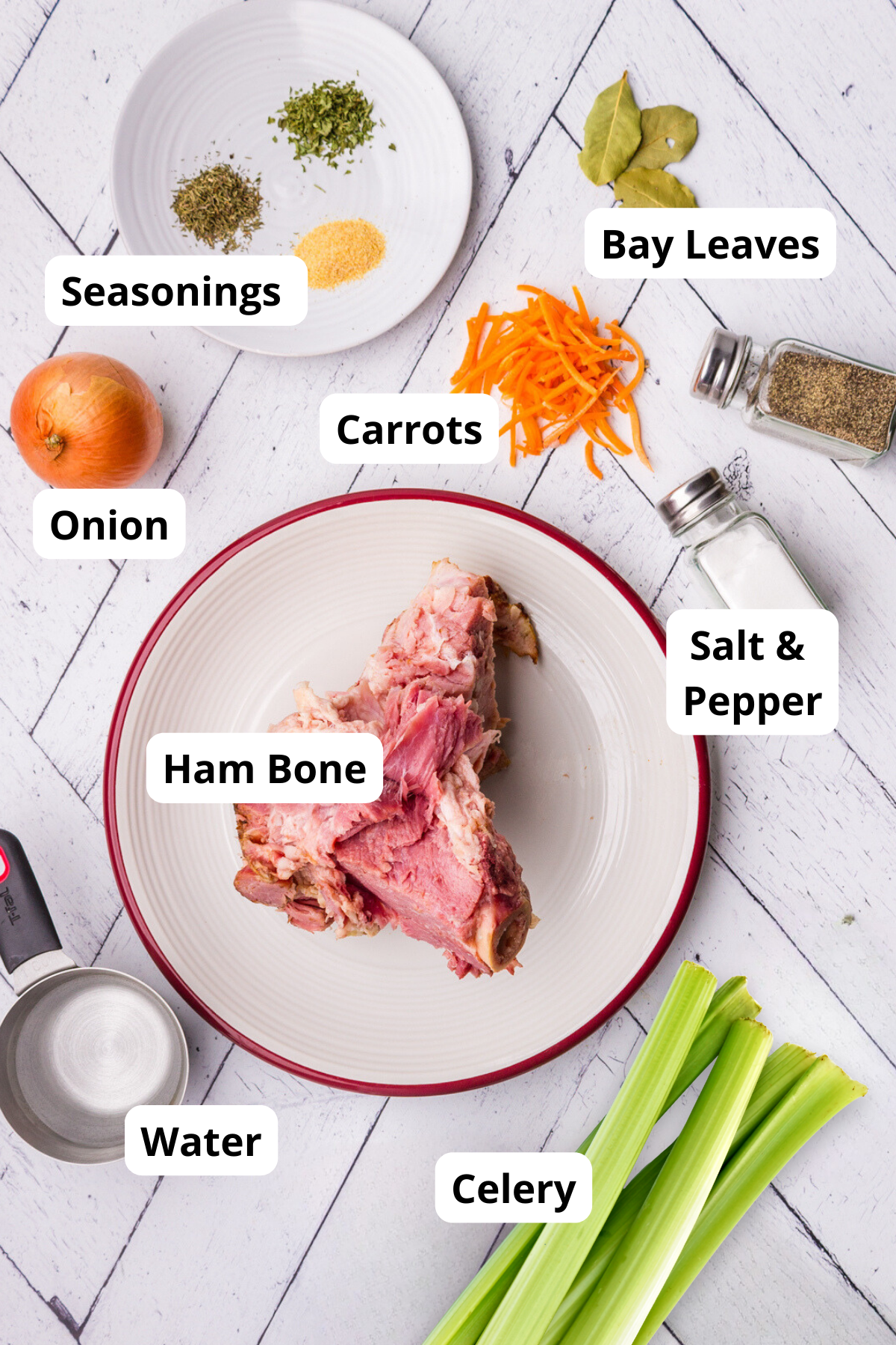 ingredients to make slow cooker ham broth