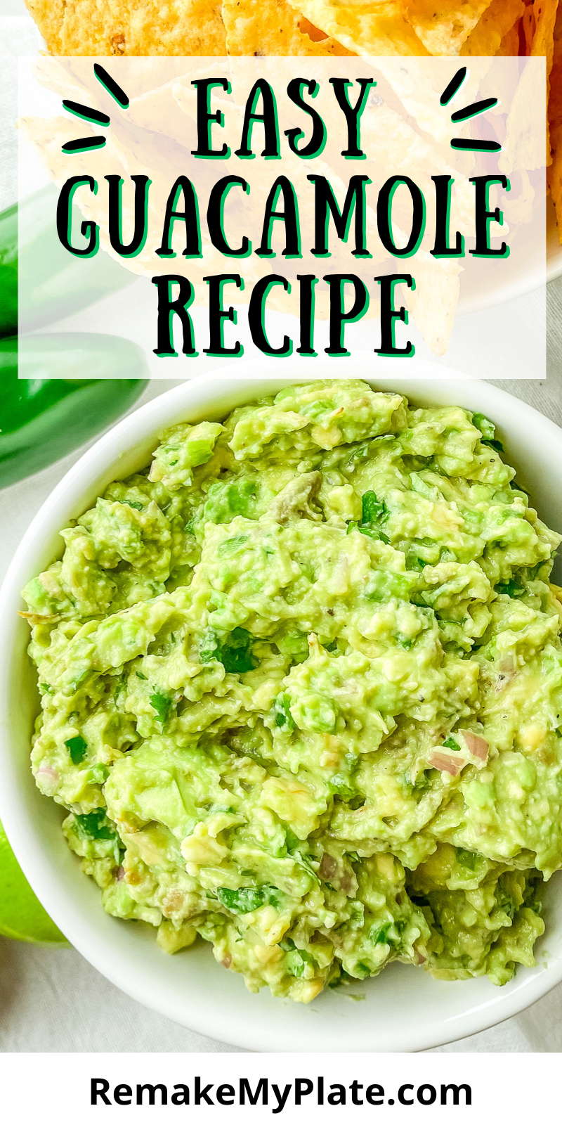 pinterest pin for guacamole without tomatoes 