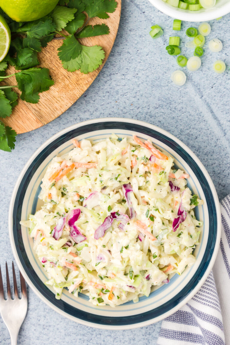 Creamy Cilantro Lime Coleslaw (for tacos and more)
