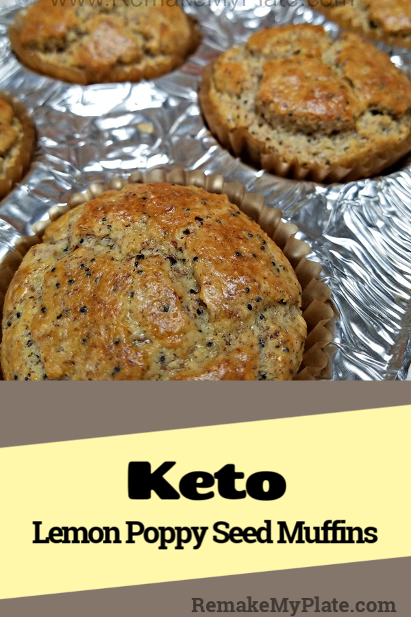 Keto lemon poppy seed muffins make a great grab and go breakfast or snack