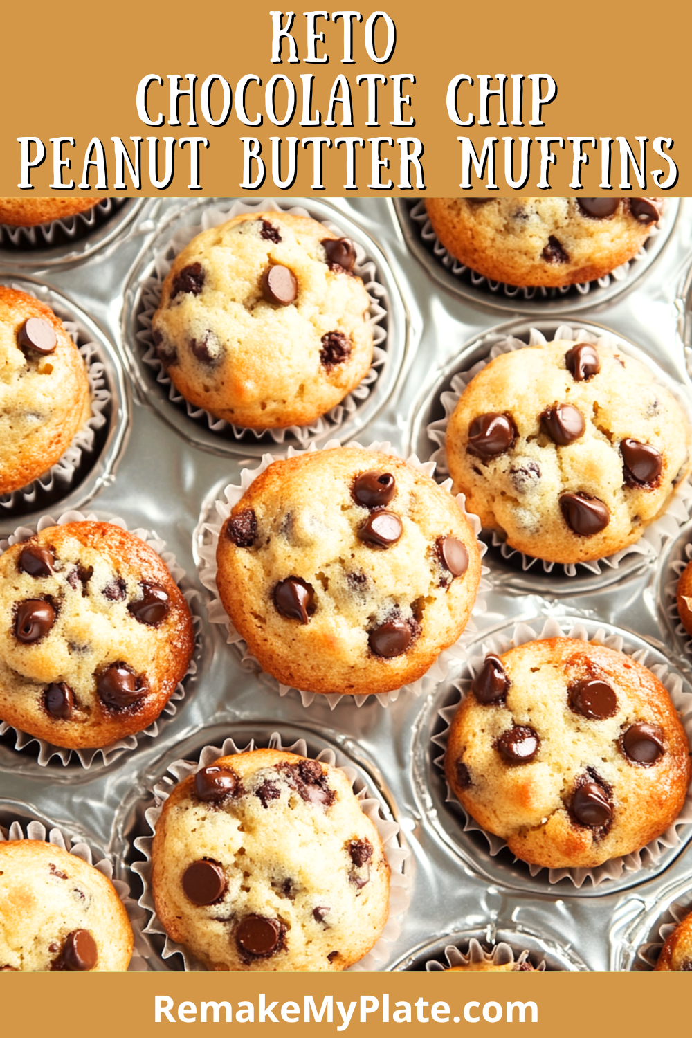 keto chocolate chip muffins Pinterest 2