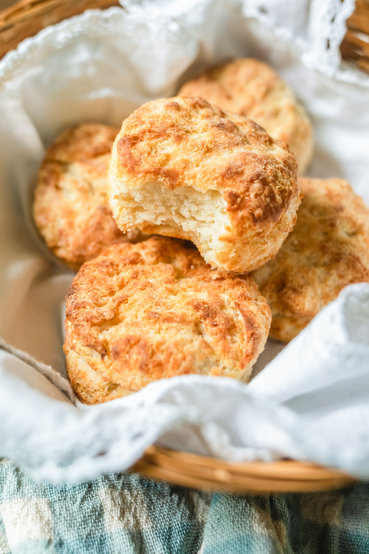 buttermilk biscuits in a basket