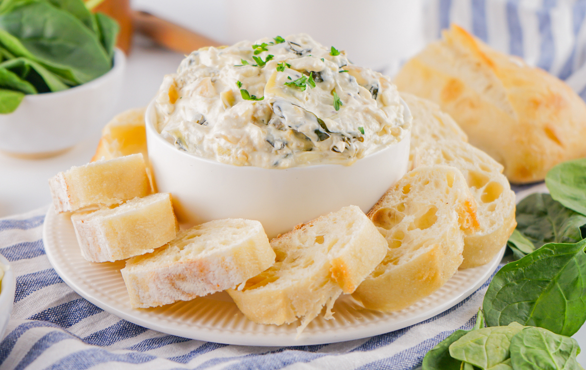 Best spinach artichoke dip in a bowl