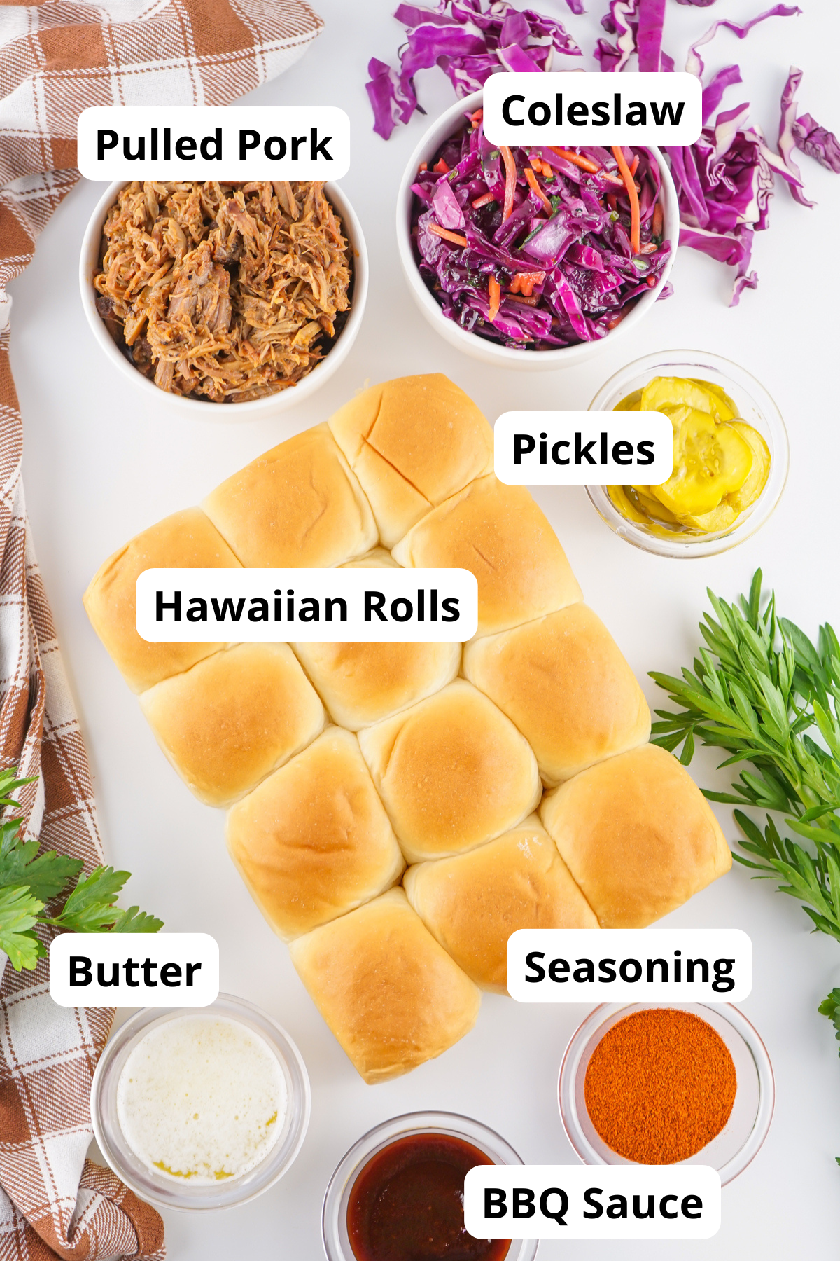 ingredients image for these best pulled pork sliders 