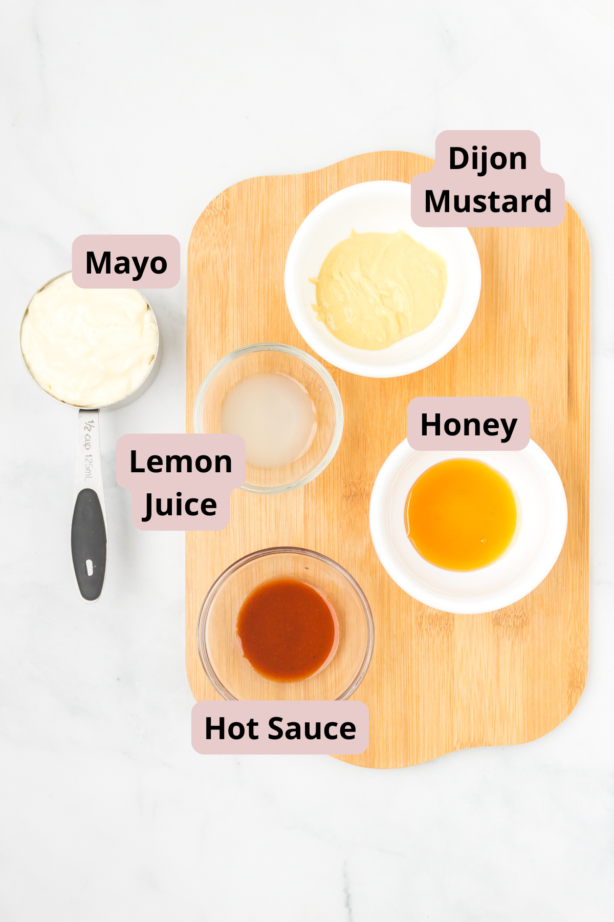 ingredients to make spicy honey mustard recipe