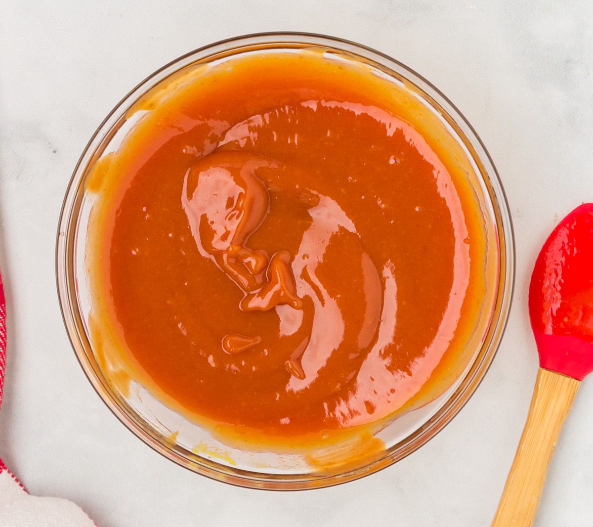 tangy ketchup dipping sauce in a bowl