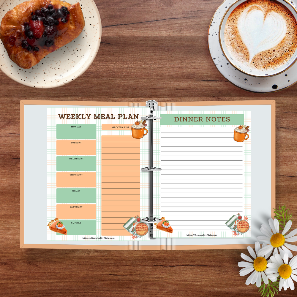 Apple Pumpkin Planner Binder
