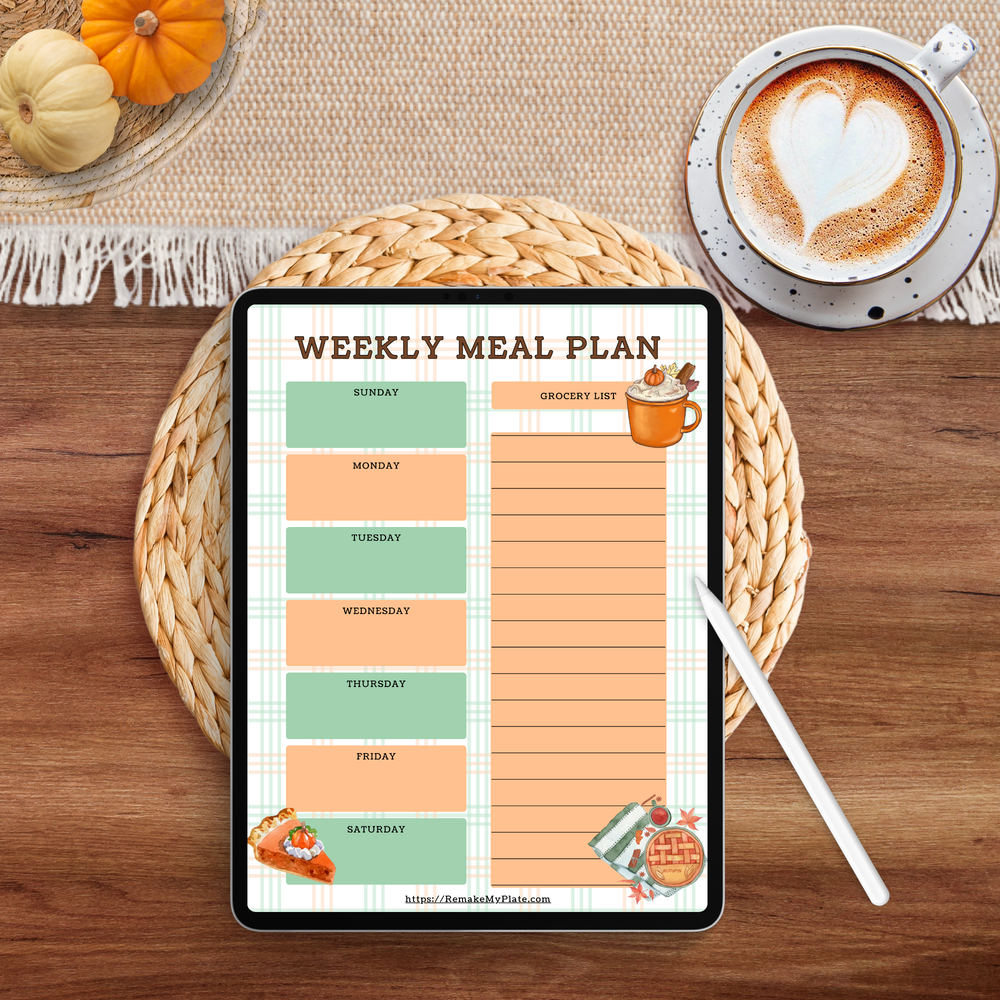 Digital Apple Pumpkin Planner 1