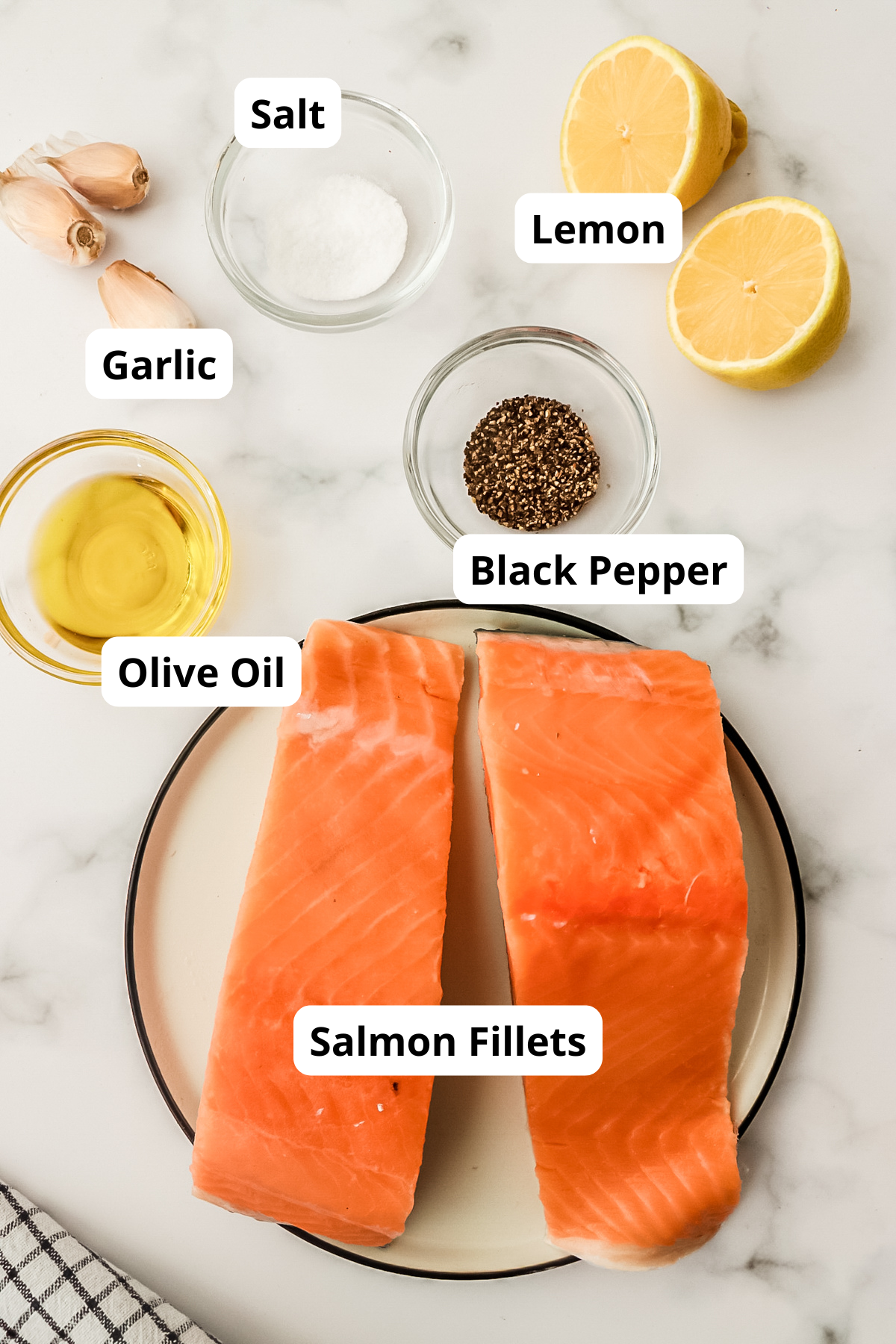 Ingredients for crispy salmon bites