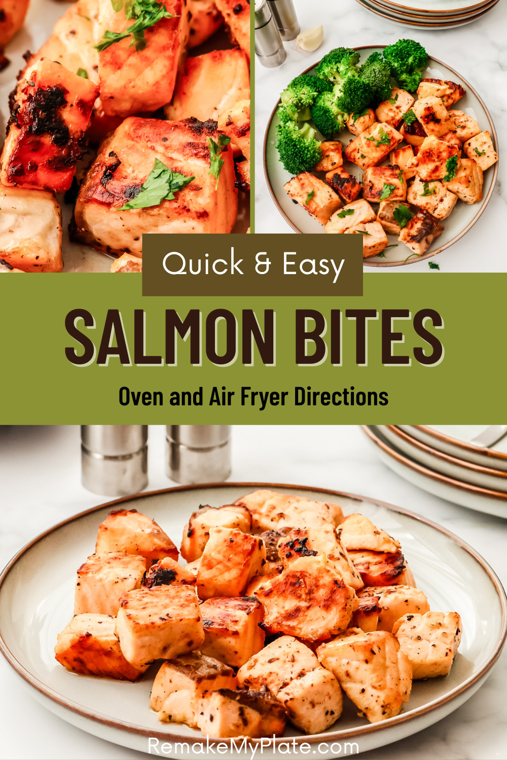 crispy salmon bites pinterest pin
