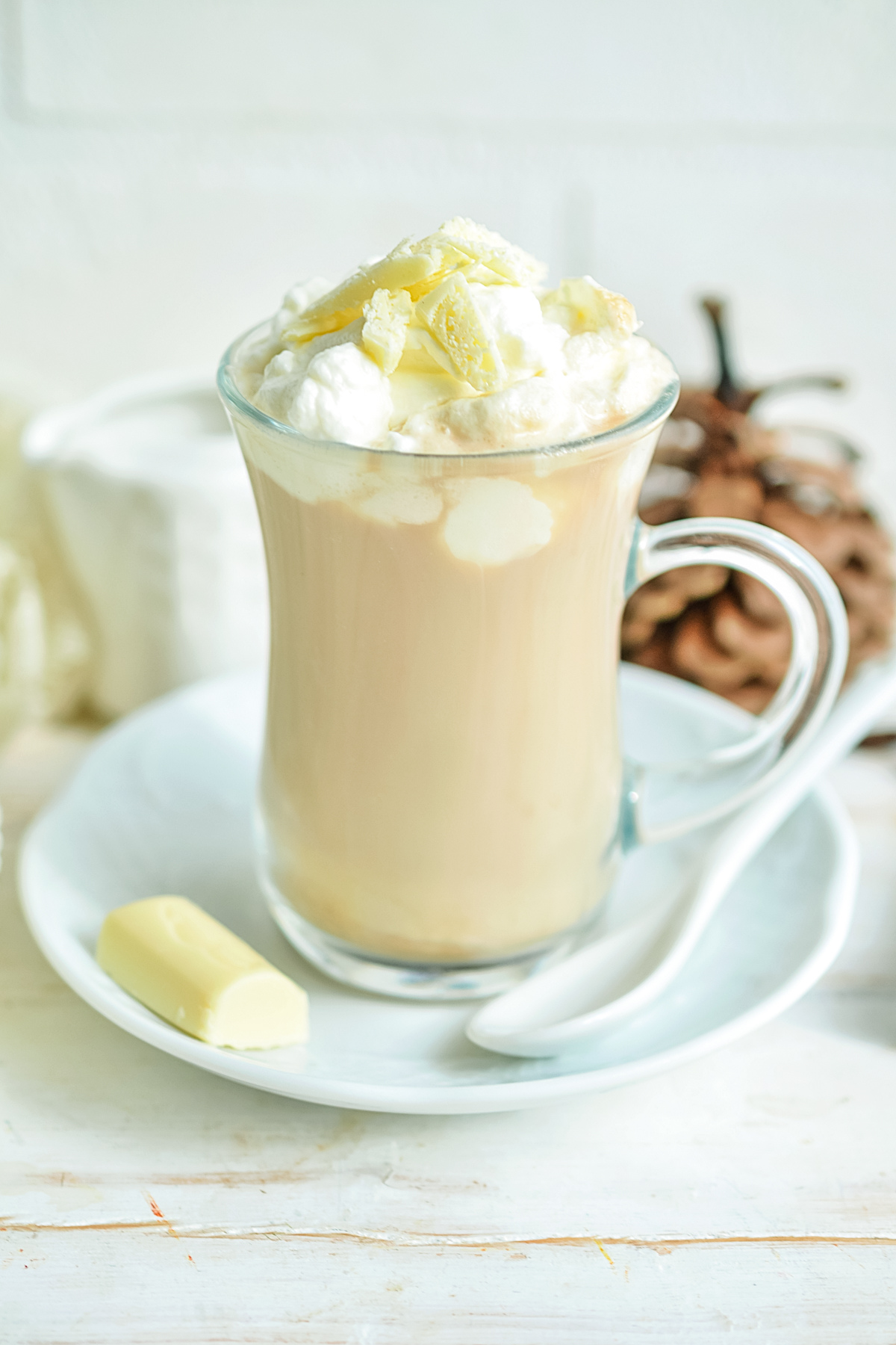 mug filled with this copycat starbucks white chocolate mocha recipe