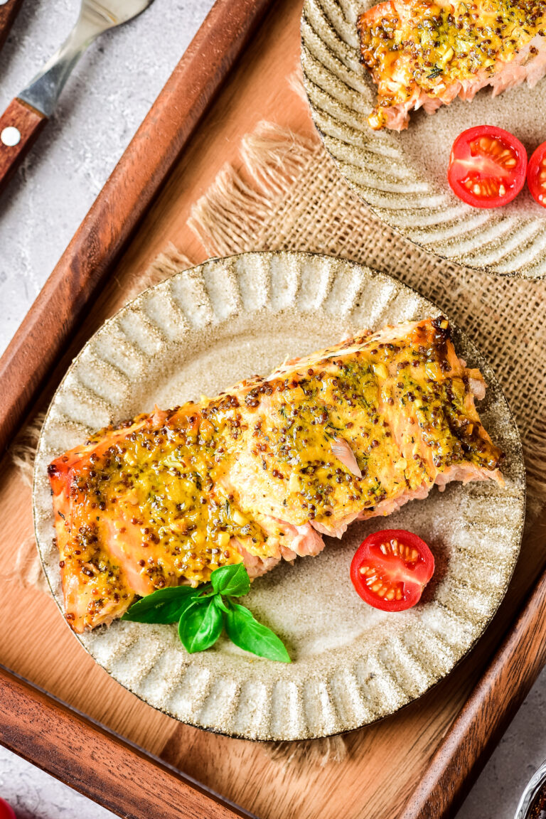 Easy Baked Honey Mustard Salmon Recipe